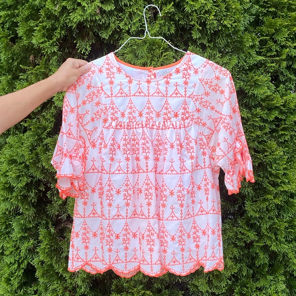 joy joy embroidered top